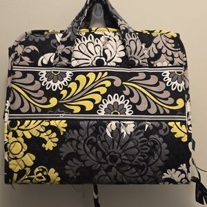 Vera Bradley Retired Black and Yellow Floral Travel Bag